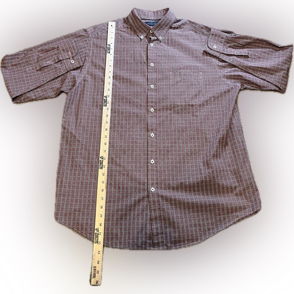 Roundtree & Yorke Long Sleeve Plaid Button Down Shirt size XLT - Picture 5 of 13
